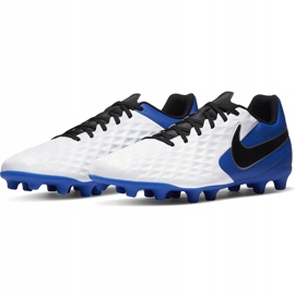 Zapatillas de fútbol Nike Tiempo Legend 8 Club FG / MG AT6107 104 azul blanco blanco 3