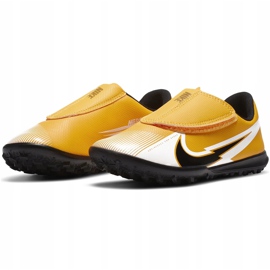 Zapatos de fútbol Nike Mercurial Vapor 13 Club Tf PS (V) Junior AT8178 801 naranja amarillo amarillo 4
