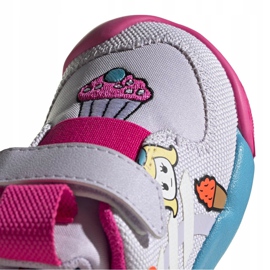 Zapatillas Adidas Active Play I para niños blanco-azul-rosa FW8395 violeta 3