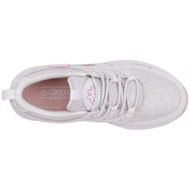Zapatos infantiles Kappa Loretto K blanco y rosa 260791K 1022 rosado 1