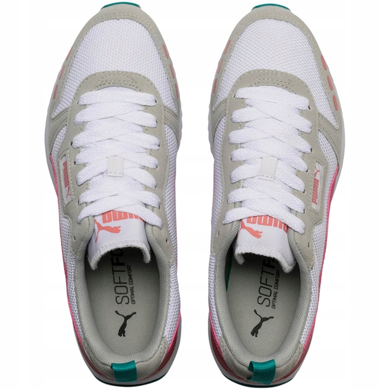 Zapatillas de mujeres Puma R78 blanco-beige-rosa-turquesa 373117 12 multicolor 1