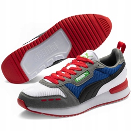Zapatillas de hombres Puma R78 blanco-azul-rojo-negro 373117 10 azul marino gris 3