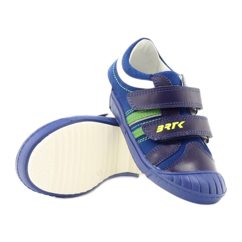 Zapatos niño Bartek 65498 azul marino blanco verde 3