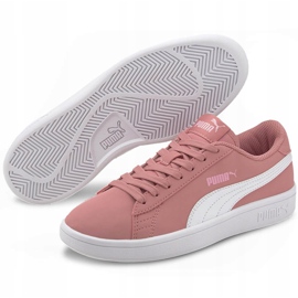 Zapatillas Puma Smash v2 Buck Jr. Rosa 365182 21 para niños rosado 3