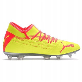 Botas de fútbol Puma Future 5.2 Netfit Osg Evo Fg Ag 106007 01 amarillo rojo 1