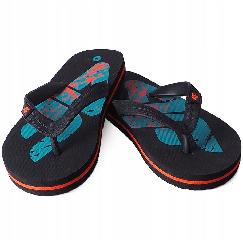 Pantuflas para el niño 4F multicolor HJL20 JKLM002 90S negro azul naranja 1