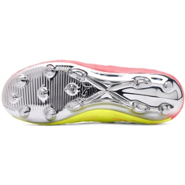Botas de fútbol Puma Future 5.1 Netfit Osg Fg Ag Junior 105946 01 para niños amarillo rojo 5