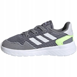 Zapatillas adidas Archivo K gris para niños EG3978 blanco verde 4