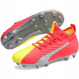 Botas de fútbol Puma One 20.3 Osg Fg Ag 105972 01 para niños rojo 3