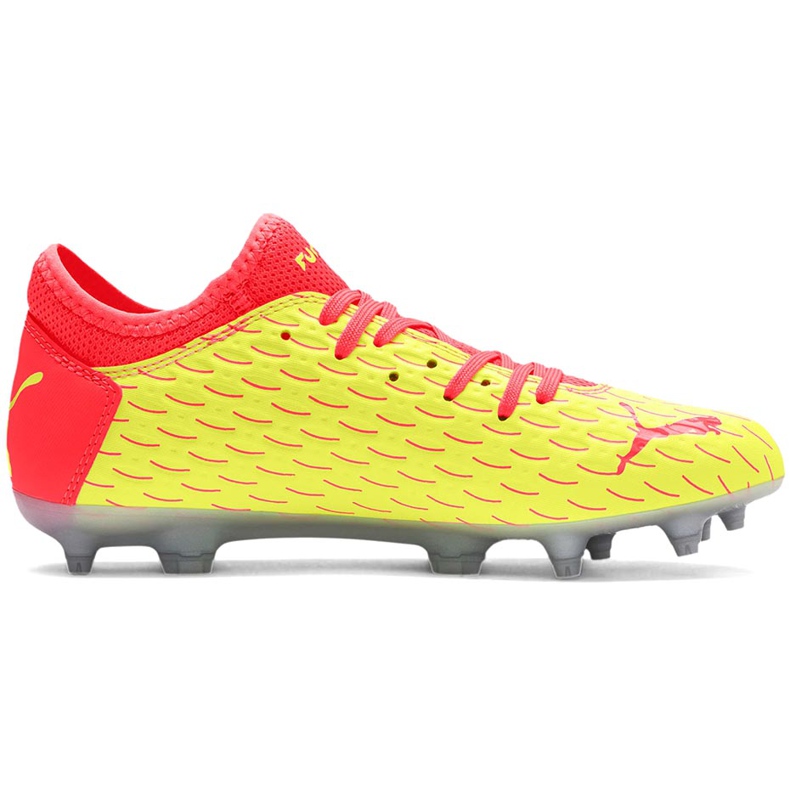Botas de fútbol Puma Future 5.4 Osg Fg Ag 105949 01 para niños rojo amarillo 1