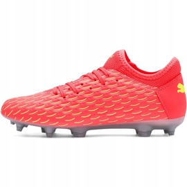Botas de fútbol Puma Future 5.4 Osg Fg Ag 105949 01 para niños rojo amarillo 2