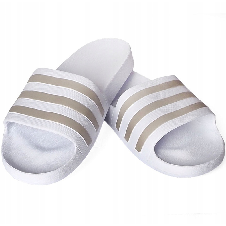 Zapatillas Adidas Adilette Aqua blancas EF1730 blanco gris 1