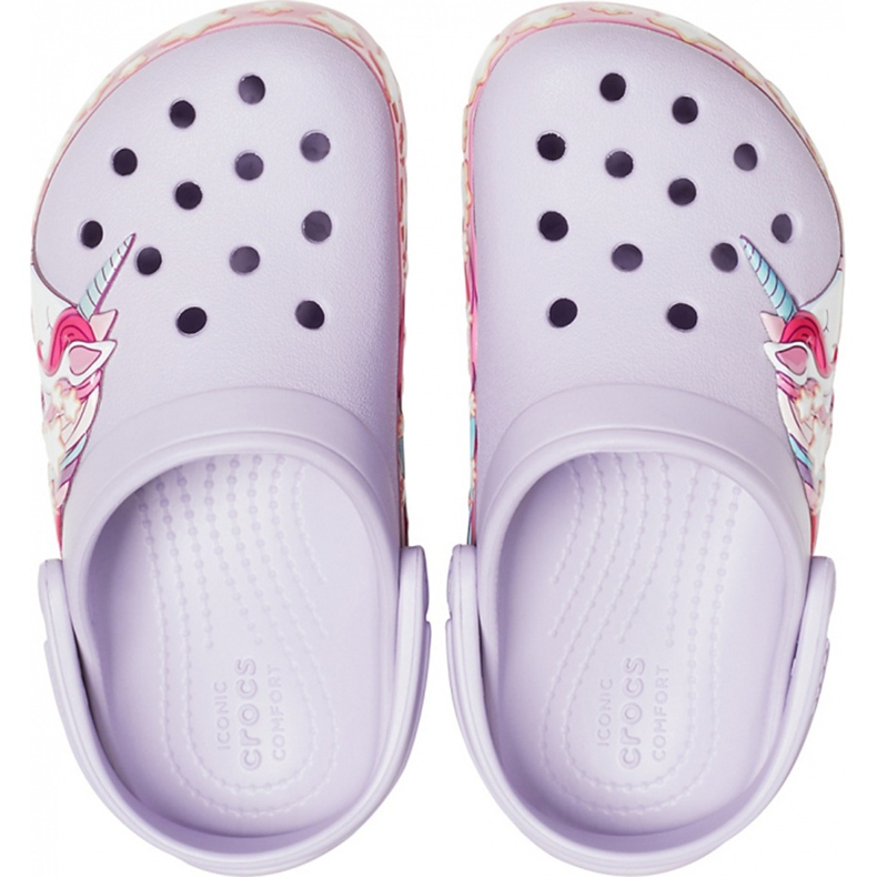 Crocs para niños FunLab Unicorn Band Cg K violeta 206270530 púrpura 1