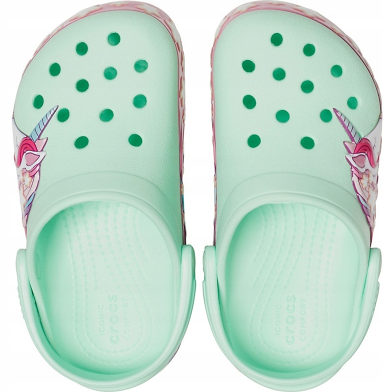 Crocs Kids FunLab Unicorn Band Cg K verde 206270 3TI rosa 1