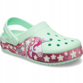 Crocs Kids FunLab Unicorn Band Cg K verde 206270 3TI rosado 3