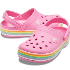 Crocs para niños Crocband Rainbow Glitter Clg K rosa 206151669 rosado 2