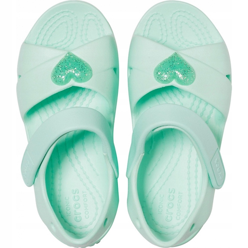 Sandalias Crocs para niños Classic Cross Strap Sandal Ps neo mint 206245 3TI verde 1