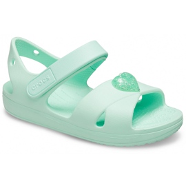 Sandalias Crocs para niños Classic Cross Strap Sandal Ps neo mint 206245 3TI verde 3
