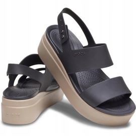 Sandalias Crocs para mujer Brooklyn Low Wedge W marrón 206453 07H negro 2