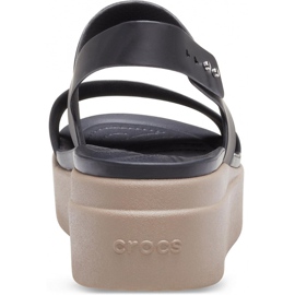 Sandalias Crocs para mujer Brooklyn Low Wedge W marrón 206453 07H negro 4