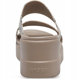 Crocs Pantuflas para mujer Brooklyn Mid Wedge W Multi Stucco 206219 93T beige 4