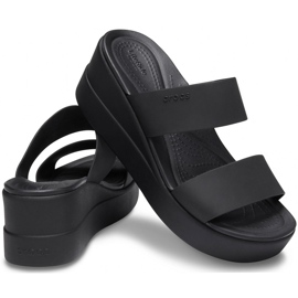 Pantuflas de mujer Crocs Brooklyn Mid Wedge W negro 206219060 2