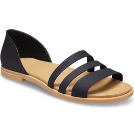 Sandalias Crocs Mujer Tulum Open Flat W negro 206109 00W 3