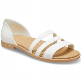 Sandalias Crocs Mujer Tulum Open Flat W Pearl 206109 1CQ blanco 3