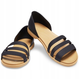 Sandalias Crocs Mujer Tulum Open Flat W negro 206109 00W 2