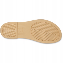 Sandalias Crocs Mujer Tulum Open Flat W Pearl 206109 1CQ blanco 5