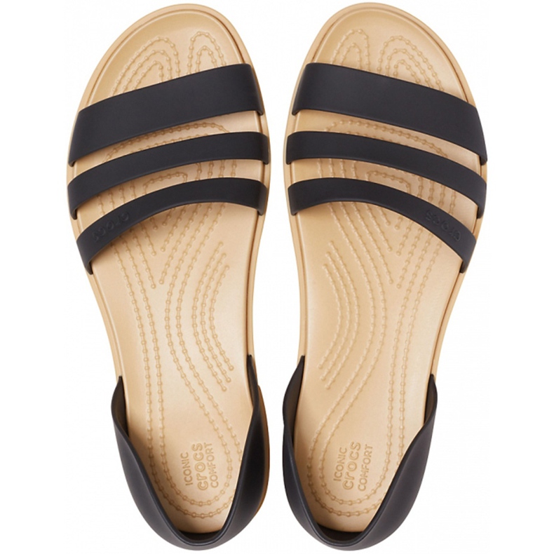 Sandalias Crocs Mujer Tulum Open Flat W negro 206109 00W 1