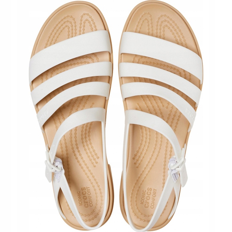 Sandalias Crocs Mujer Tulum Sandal W Pearl 206107 1CQ blanco 1