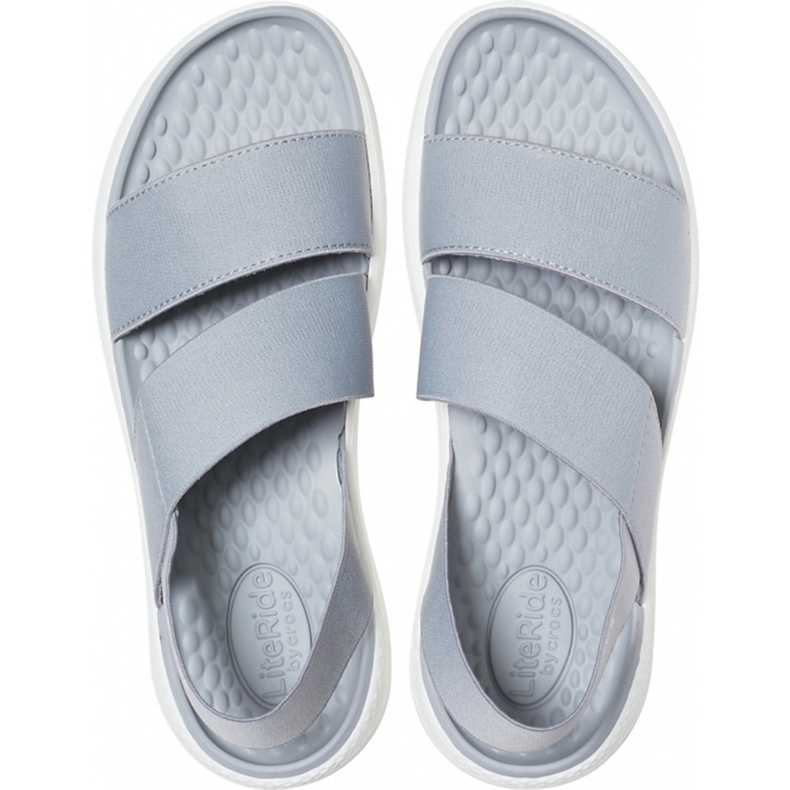 Crocs LiteRide Stretch Sandal W gris claro / blanco 206081 00J 1