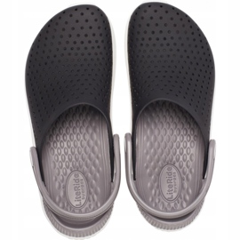 Crocs Kids LiteRide Zueco Niños, black and white 205966066 negro 1