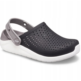 Crocs Kids LiteRide Zueco Niños, black and white 205966066 negro 3
