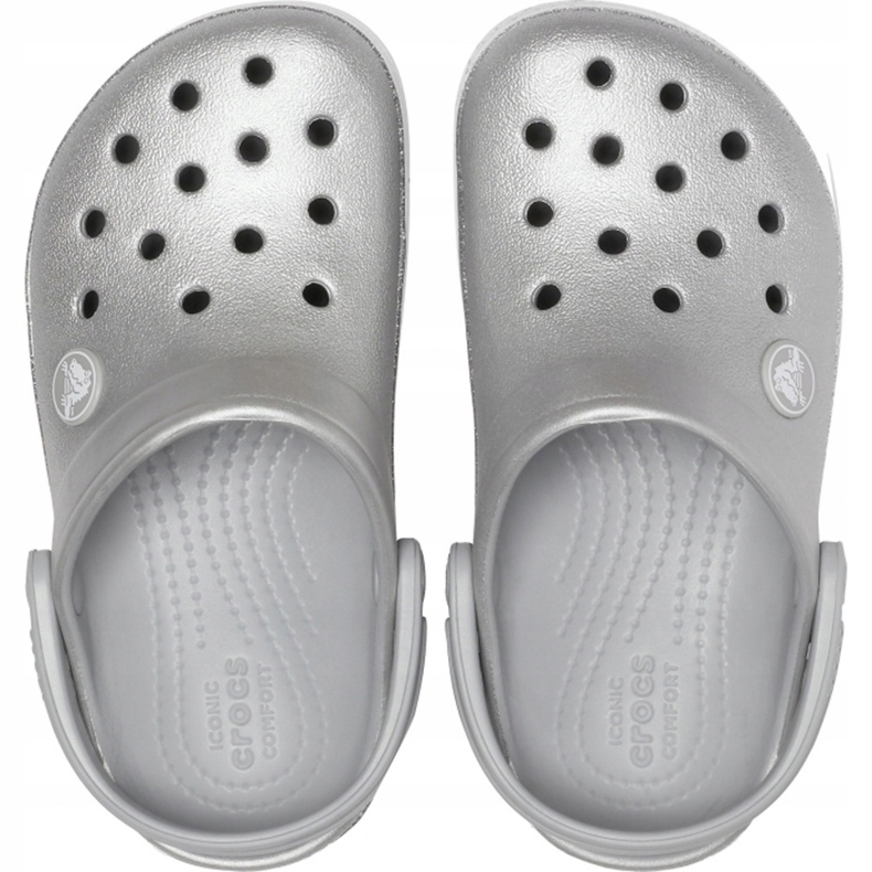 Crocs para niños Crocband Glitter Clog Niños, plata 205936040 1