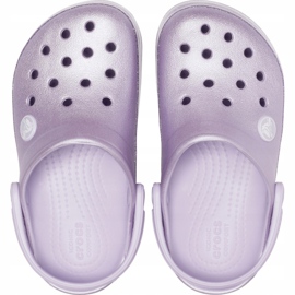 Crocs para niños Crocband Glitter Clog Niños, violeta 205936530 púrpura 1