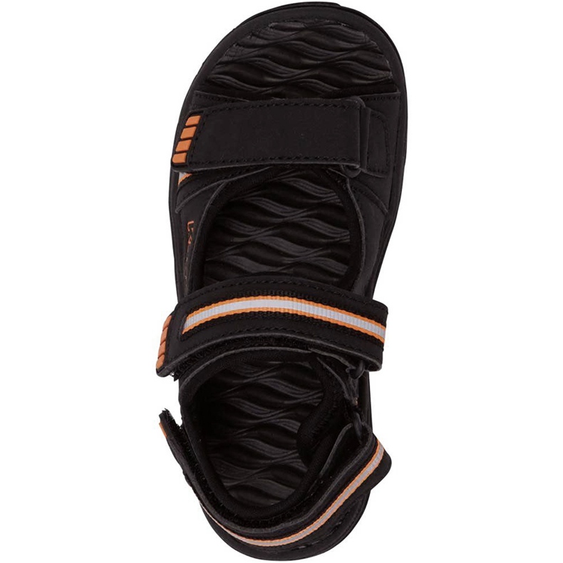 Sandalias para niños Kappa Symi T Footwear negro y naranja 260685T 1144 1