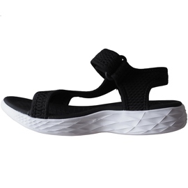 Sandalias de mujer Kappa Vedity Ii negras y blancas 242811 1110 blanco negro 2