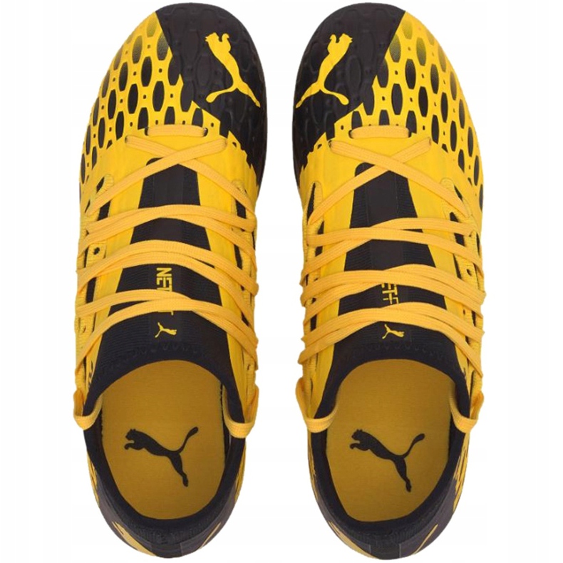 Botas de fútbol Puma Future 5.3 Netfit Fg Ag Junior 105806 03 amarillo 2