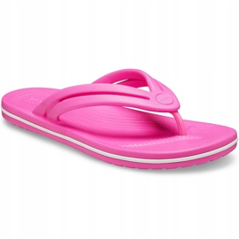 Pantuflas de mujer Crocs Crocband Flip W rosa 206100 6QQ rosado 3