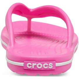 Pantuflas de mujer Crocs Crocband Flip W rosa 206100 6QQ rosado 4