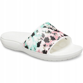 Crocs Classic Crocs Tie Dye Mania Slide 206481928 para mujer blanco multicolor 3