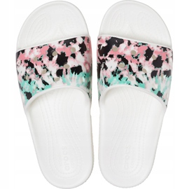 Crocs Classic Crocs Tie Dye Mania Slide 206481928 para mujer blanco multicolor 2