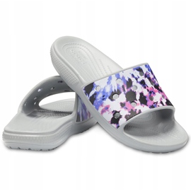 Crocs Classic Crocs Tie Dye Mania Slide 206481 97K para mujer gris multicolor 1