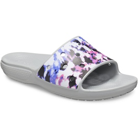 Crocs Classic Crocs Tie Dye Mania Slide 206481 97K para mujer gris multicolor 3