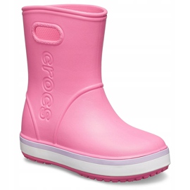 Crocs Botas de lluvia para niños Crocband Rain Boot Niños, rosa 205827 6QM rosado 2