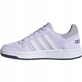 Zapatillas adidas Hoops 2.0 K violeta claro EG9075 para niños 3
