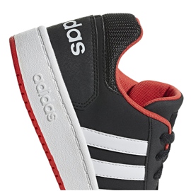 Adidas Hoops 2.0 K Zapatillas para niños negras-rojas B76067 blanco negro rojo 4