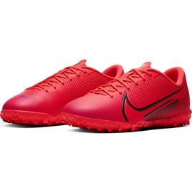 Calzado de fútbol Nike Mercurial Vapor 13 Academy Tf Junior AT8145 606 rojo rojo 3